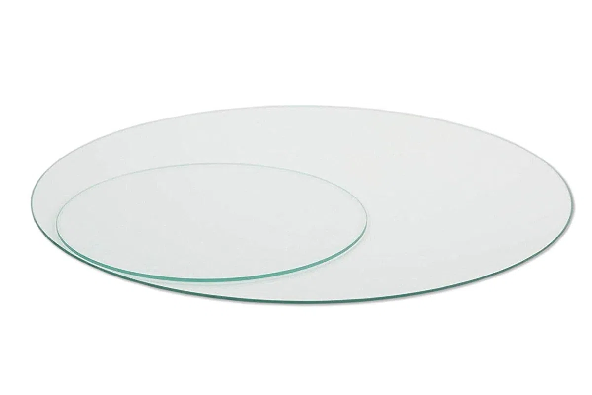 Glasplatte Rund Tischplatte Klarglas Kreis 3mm stark Ø 35 cm Durchmesser Scheibe aus Glas für Küchentisch Schreibtisch Gartentisch Stehtisch Sofatisch Glasscheibe Tisch 3mm-klarglas-35cm