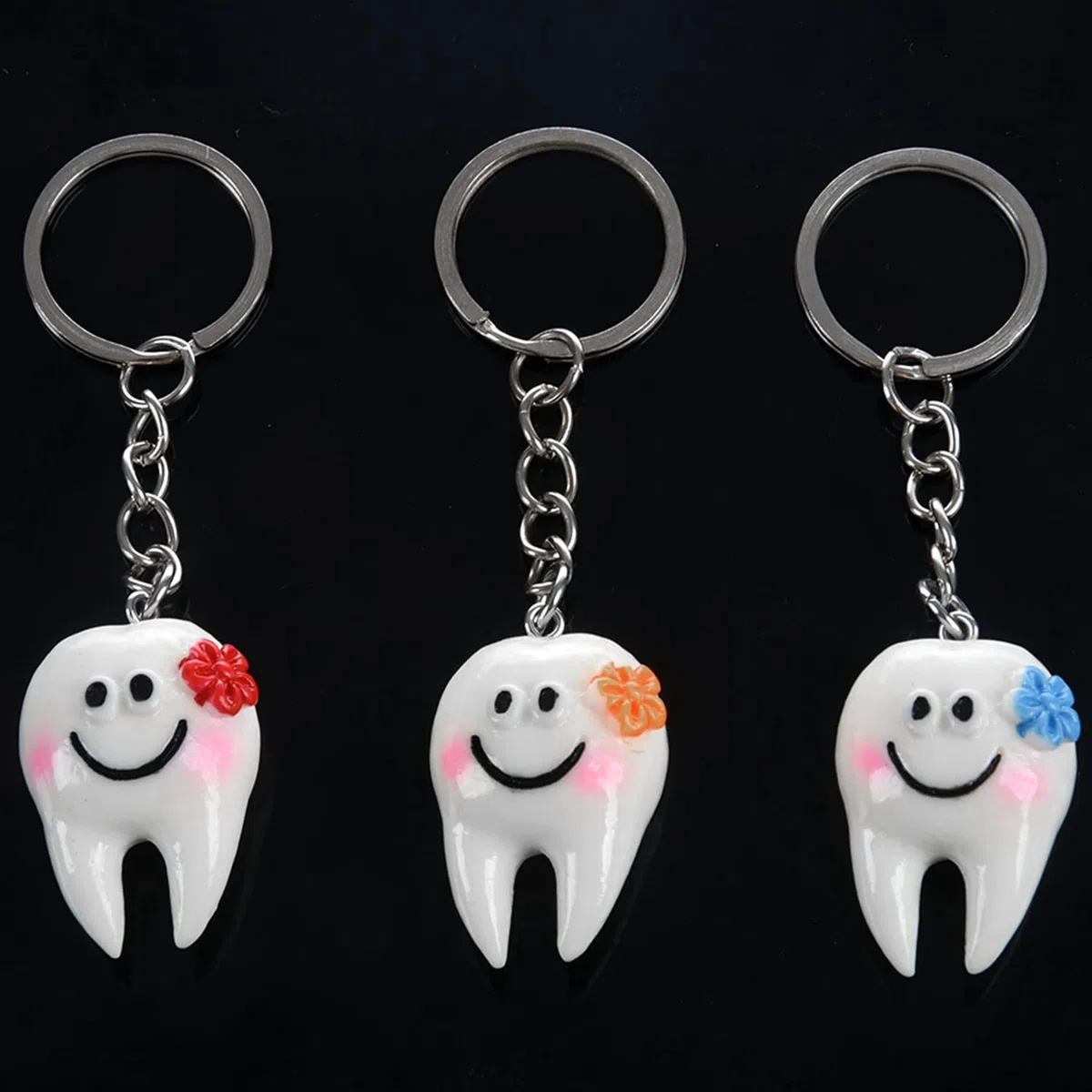 60 Stuecke Schluesselbund Schluesselanhaenger Haenge Zahn Form Suesses Dental Geschenk