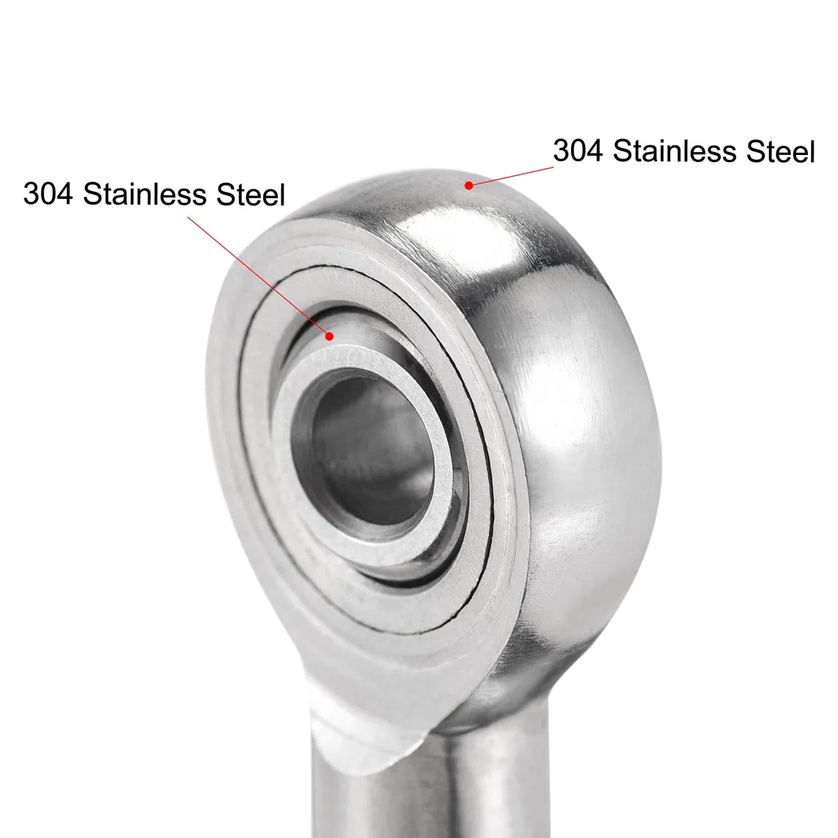 sourcing map 2 Stück Gelenkkopflager SSI6T/K 6mm Bohrung Edelstahl M6x1 Innengewinde Rechtsgewinde