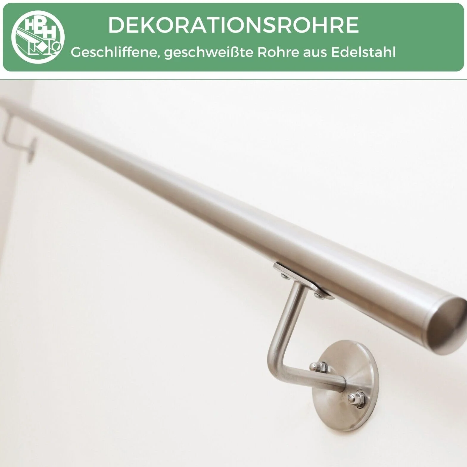 Rundrohr/Edelstahl/geschliffen Korn240 / WST 1.4301 / V2A / Wandstärke: 2mm (Ø 42,4mm; Länge: 2000mm)