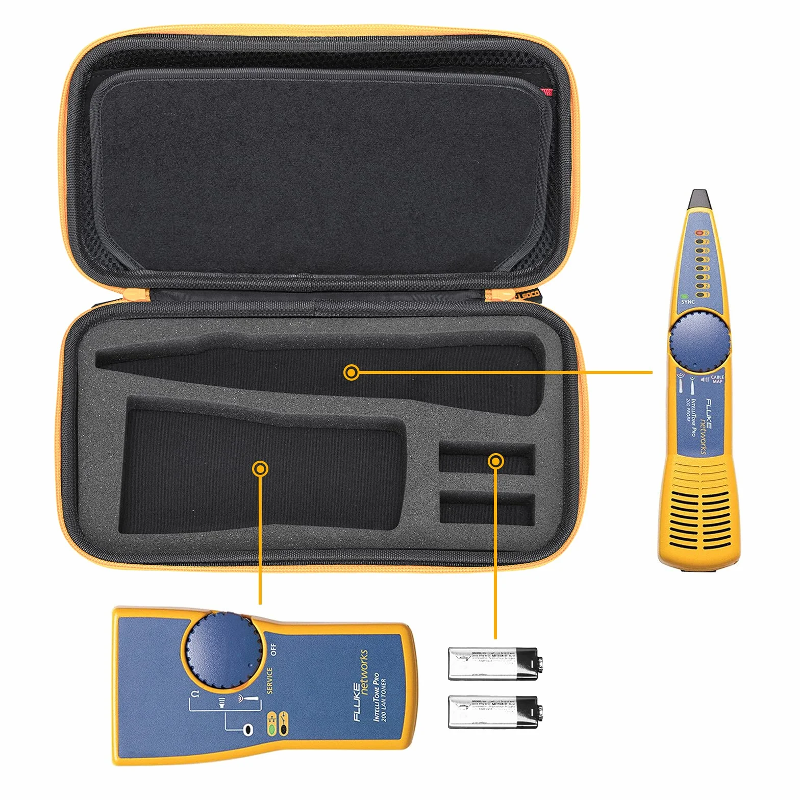 RLSOCO Tasche für Fluke Networks IntelliTone Pro 200 LAN Toner und Probe kit
