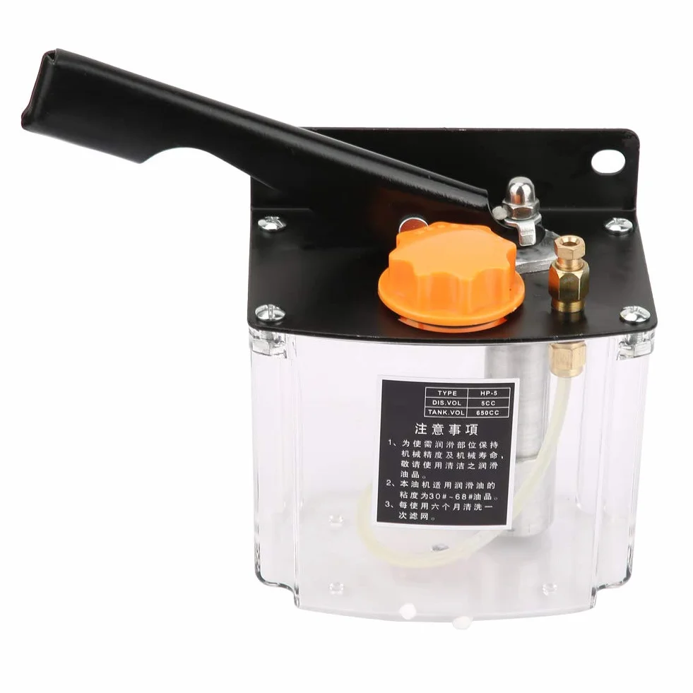 Manuelle Schmierpumpe, 5L linksbetriebene Schmierpumpe 650CC für CNC-Werkzeugmaschine, Bearbeitungszentrum, Produktionslinie