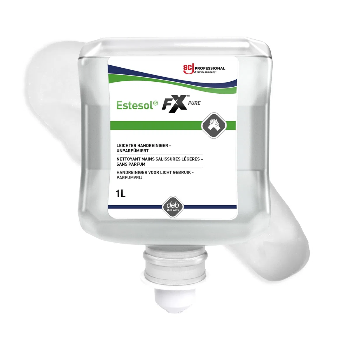 SC Johnson Professional Estesol FX Pure – Lösemittelfreier Power-Schaumhandreiniger – Für leichte bis mittlere Verschmutzungen – Parfümfrei – Kartusche 1 L – Für gewerbliche Anwendung
