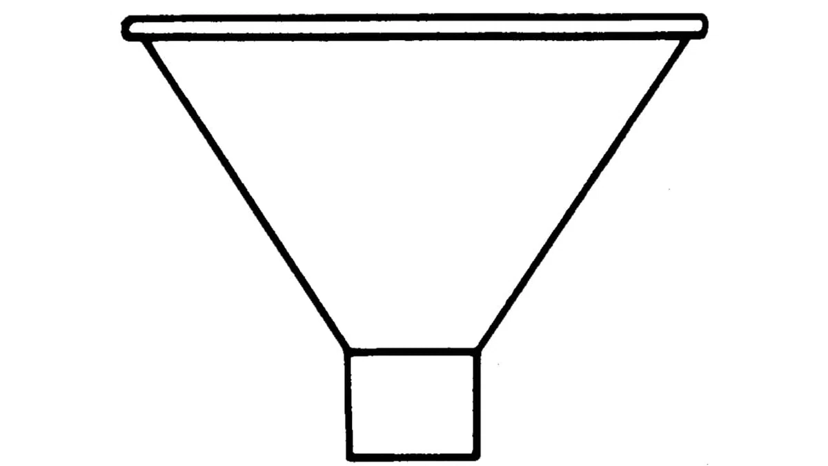 Vitlab Polypropylen Pulvertrichter, Transparent, 120mm Durchmesser, 105mm Länge