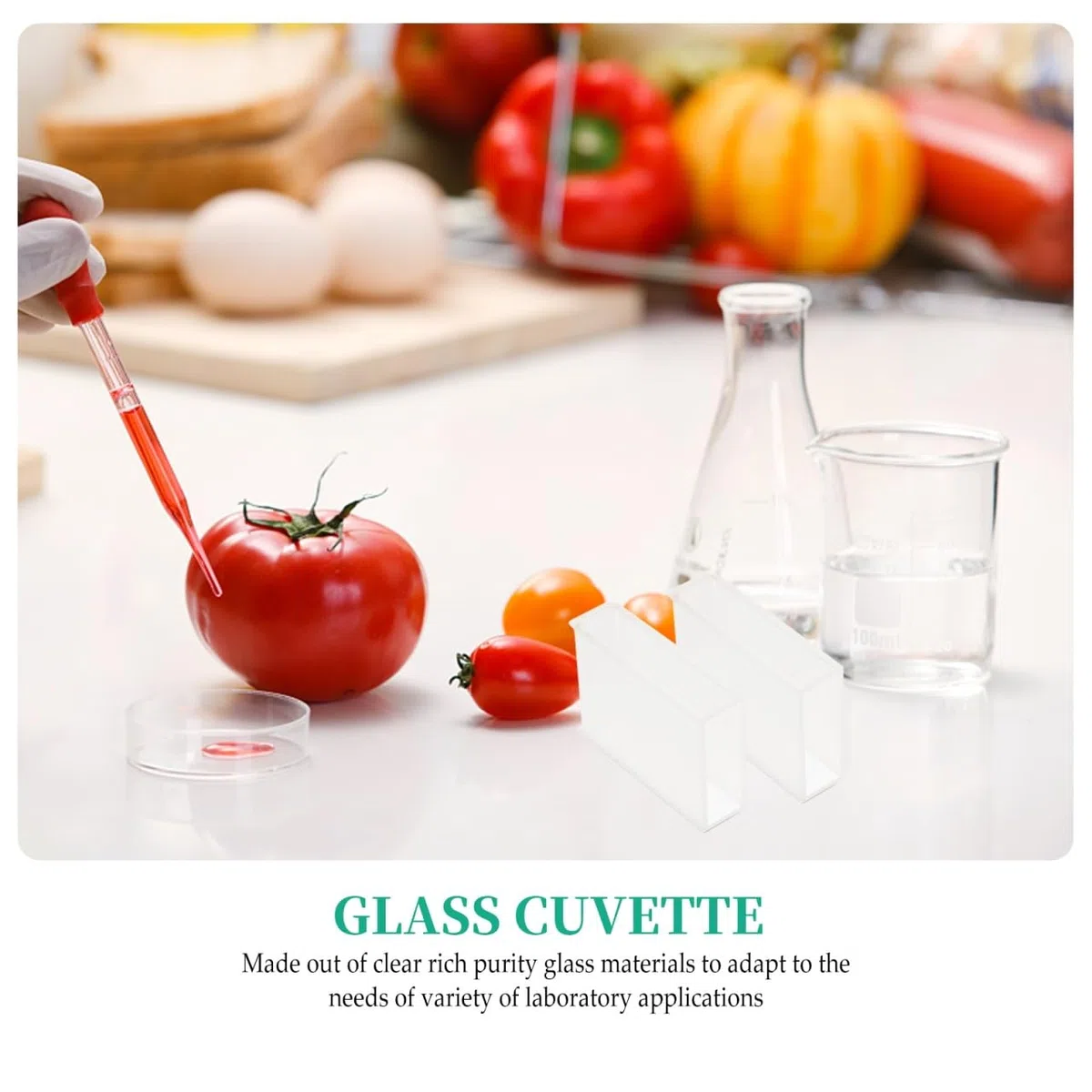 Mobestech Optische Glasküvetten 2 Stück 1.26X0.47X1.77In Präzises Laborzubehör Für Spektrophotometrie Analyse Hochgradiges Glas