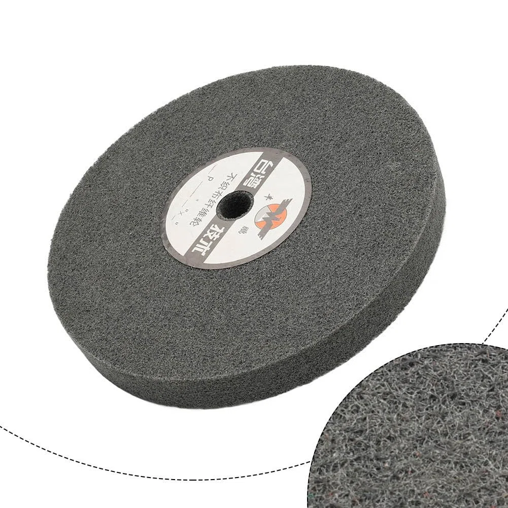 YFUK 1 stück 200x25x16mm Faser Polieren Nylon Rad Polieren Schleifen Pad Entgraten Schleif Scheibe 7P Grau