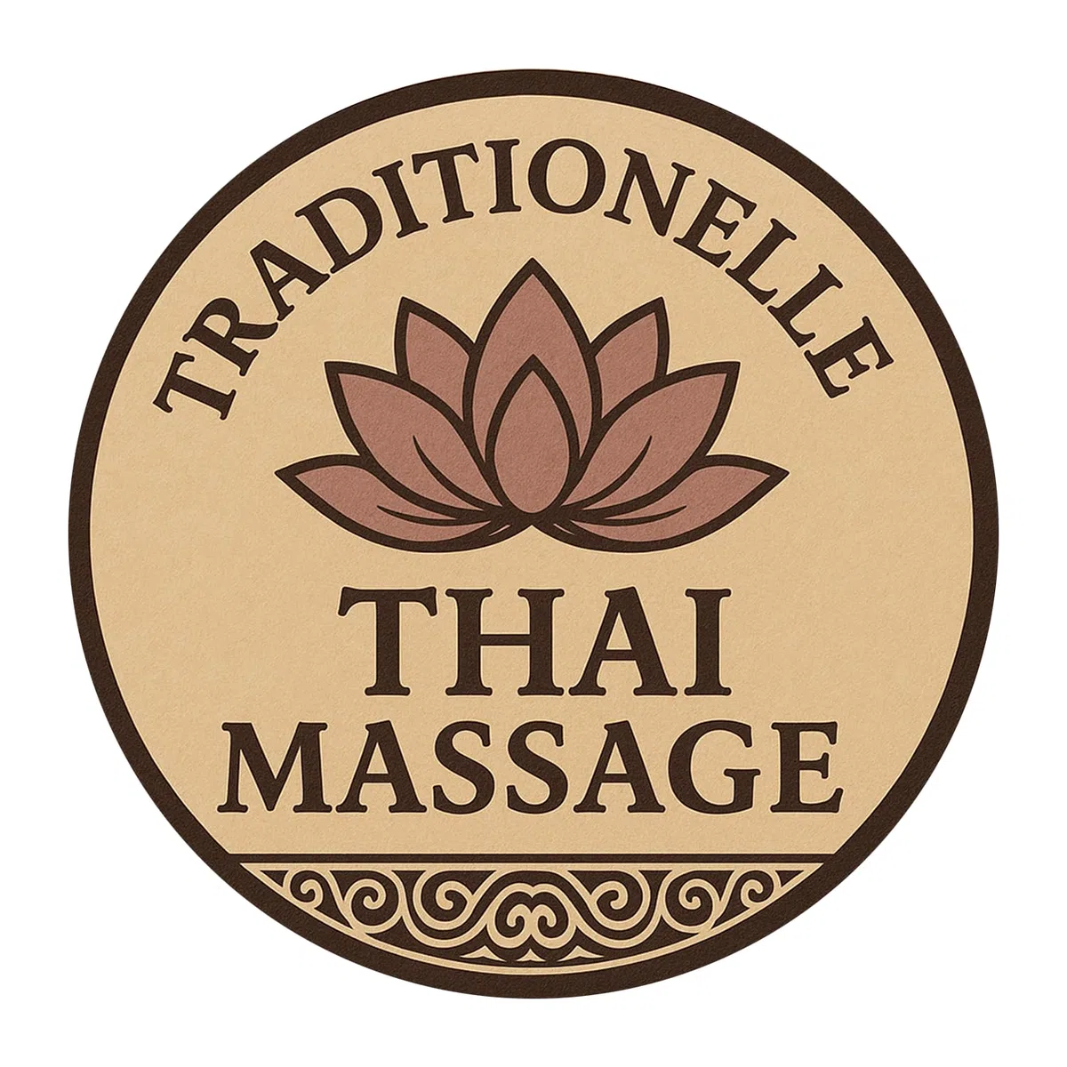 Digitaldruckaufkleber Klebefolie "Thai Massage" nach Wunsch | Größe frei wählbar | Folienaufkleber für ihr Schaufenster, Tür, etc. | DAF-126 (50 x 50 cm)