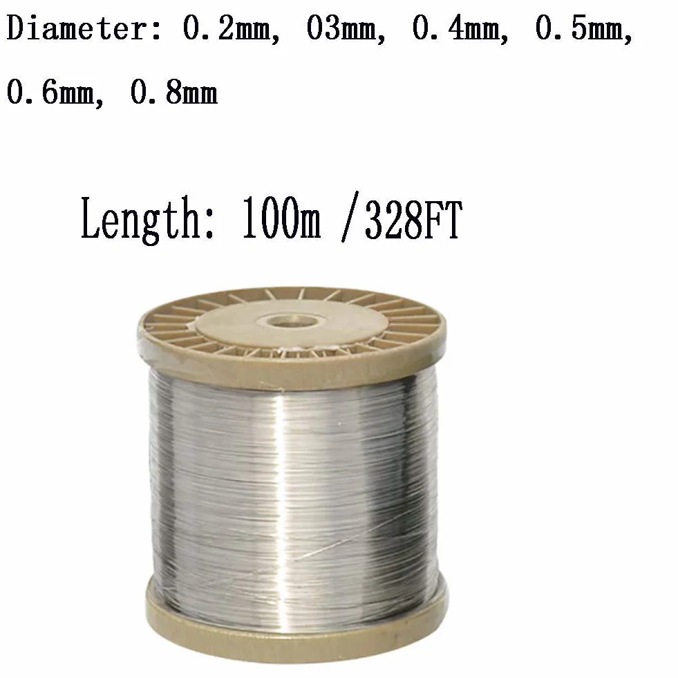 Edelstahldraht Gartendraht Blumendraht Bindedraht Pflanzendraht Basteldraht,-0.8mm soft wire (100m)/328FT