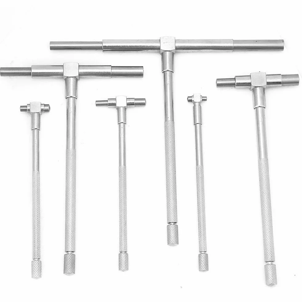 6 Teile/satz Teleskop Innen Mikrometer, Innen Mikrometer 8-150 Mm Einstellbare Innendurchmesser Mikrometer Messwerkzeuge