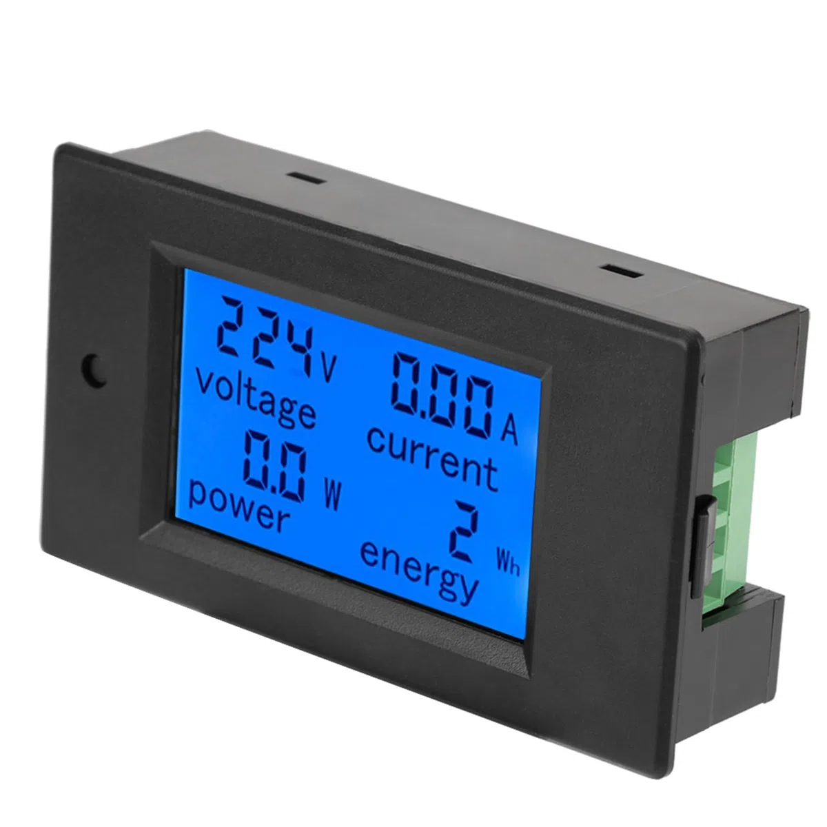 Akozon Peacefair PZEM-021 AC-Spannungs- und Strom-Digitalmessgerät mit LCD-Display – Misst Strom, Energie und Mehr – 20 A, AC 80–260 V – Überlastalarm und Hintergrundbeleuchtungsfunktionen