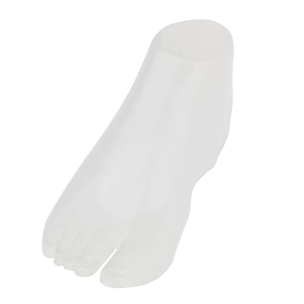 2X Herren Damen Sandale Sneaker Flip Flops Socken Schuh Display Füße Schaufensterpuppe - Transparenz
