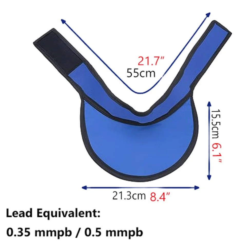 Bleischürze Röntgenschutz-Schilddrüsenschild, Röntgenschutz-Blei-Schilddrüsenhalsband, 0,35 mmpb / 0,5 mmpb LeadEquivalency Protection Wear (Color : 0.5 mmpb)