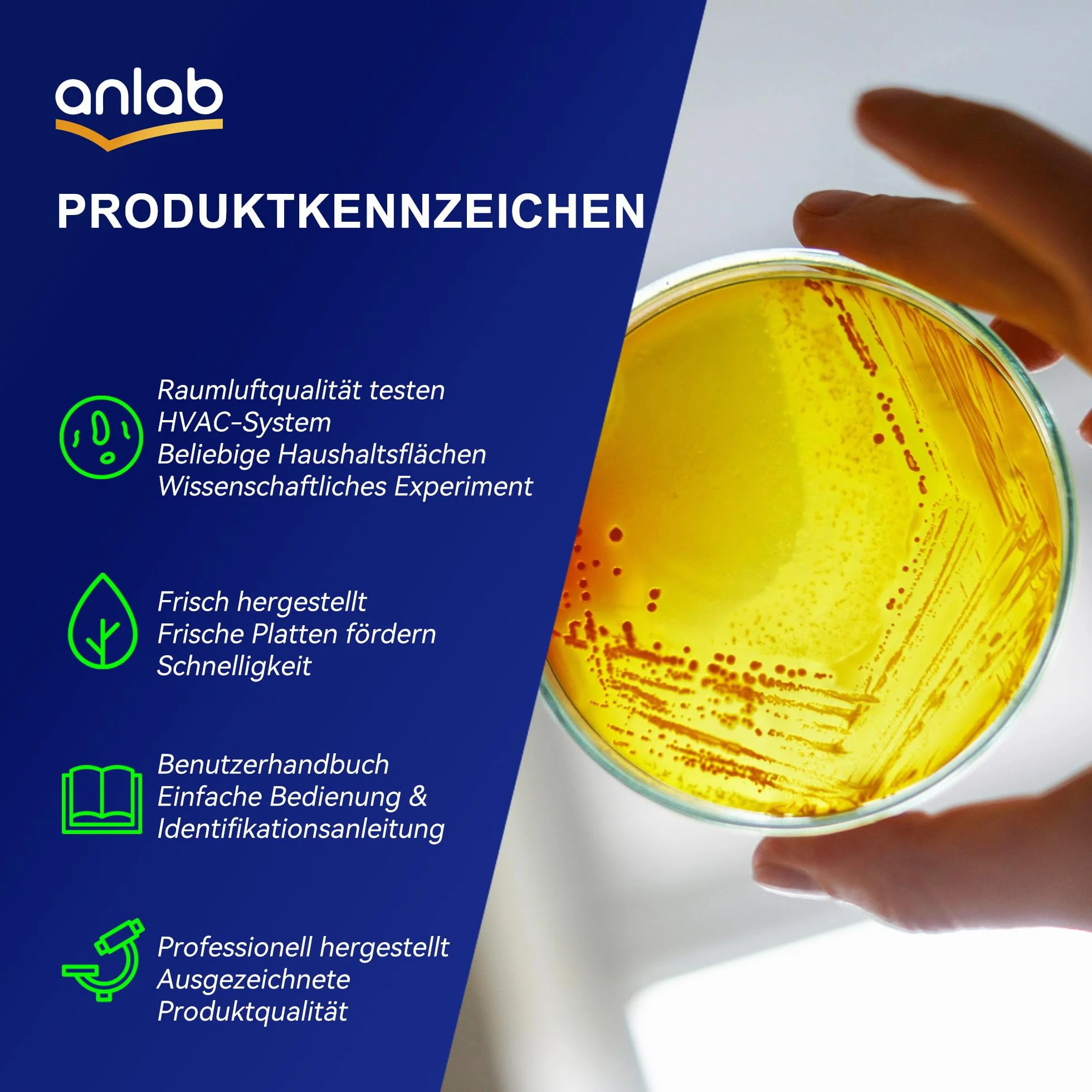 Nutrient Agar Petri Dishes Science Project Kit | Pre-Poured Agar Plates and Cotton Swabs for Science Experiments | Bacteria Science Kit - Sealed Separately (10)