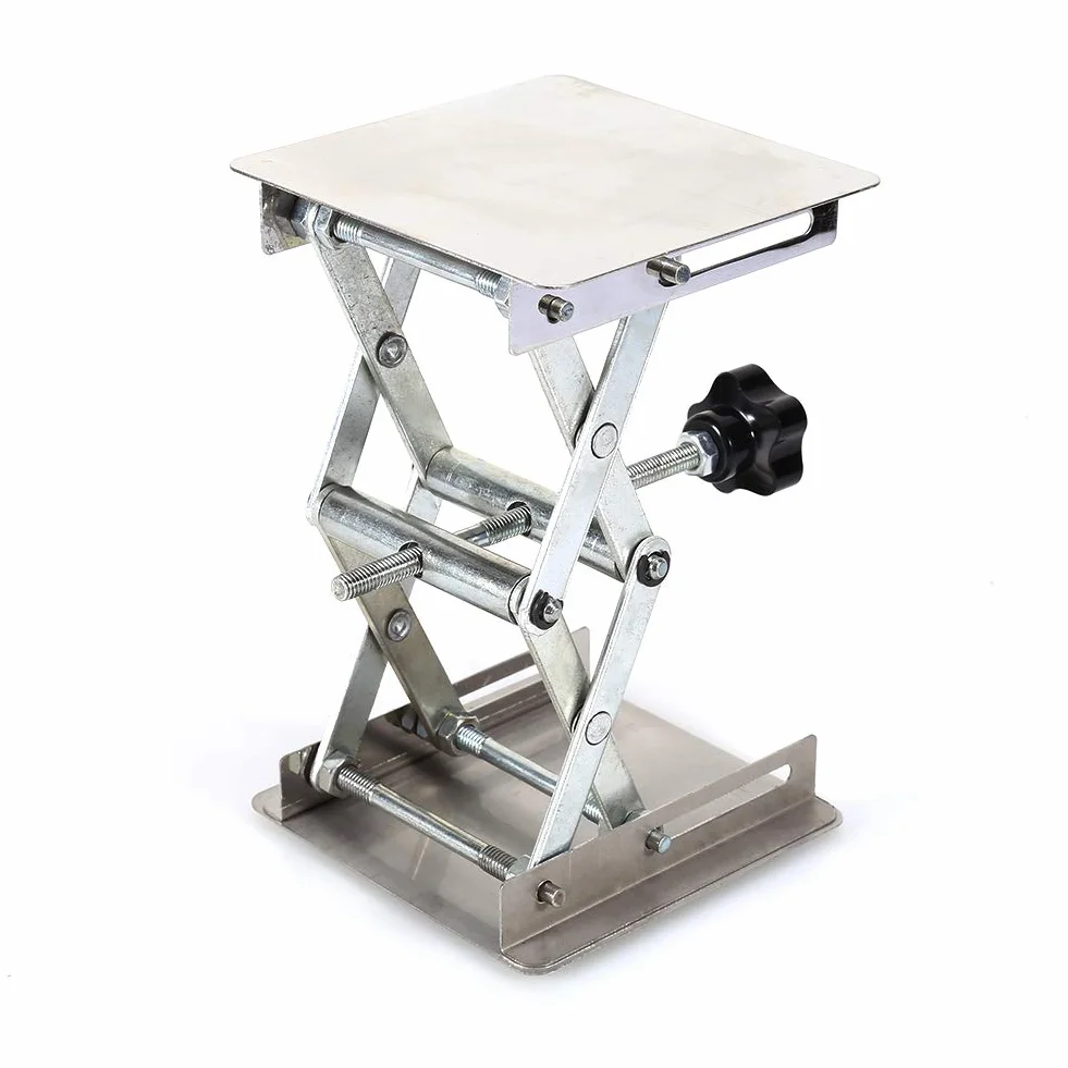Akozon Latory Hebebühne 100X100mm Edelstahl Stand Rack Scherenhubtisch