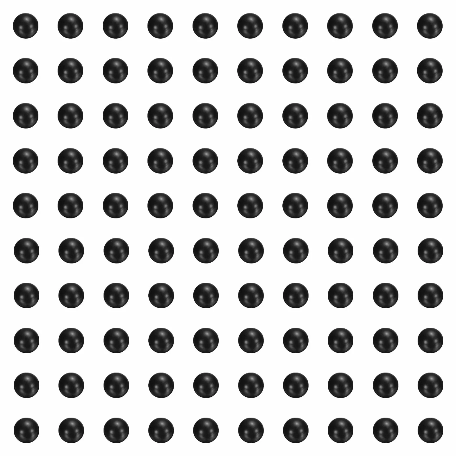 sourcing map POM-Kunststoff-Kugellagerkugeln, 6,35 mm, massive Kunststoffkugeln, G2, Präzisions-Polypropylen-Mini-Kugel, Schwarz, 100 Stück