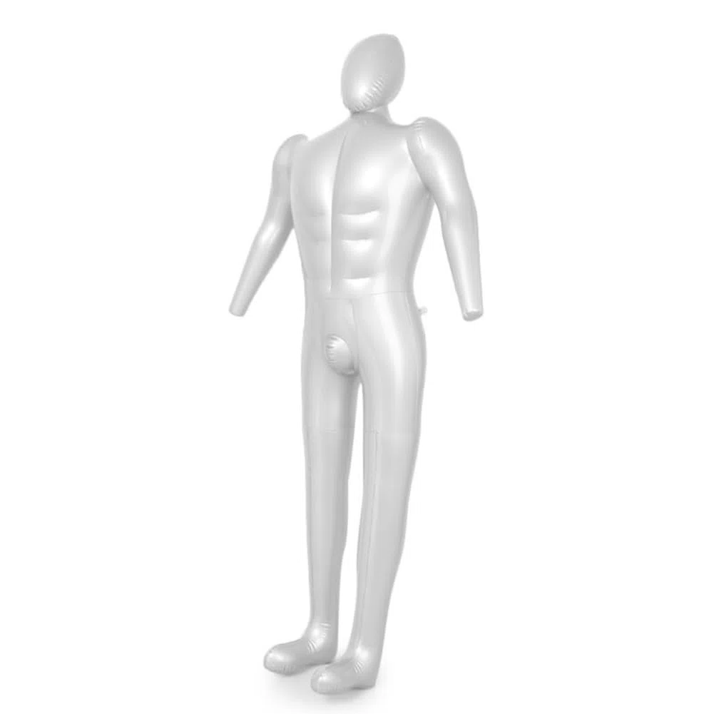 Aufblasbare männliche Schaufensterpuppe, Ganzkörperkleid, aus PVC, lebensgroß, Kleidungsmodell mit Ständer für Schaufenster, Schneidermode, Ausstellung, 168 cm Höhe, männlicher Display-Dummy