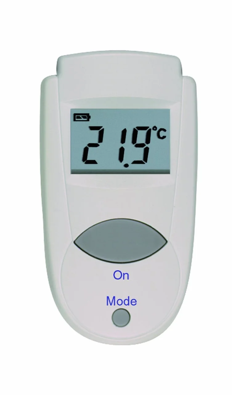 TFA Dostmann Infrarot-Thermometer Mini Flash, 31.1108, berührungsloses Messen von Oberflächen, 1s Messdauer, gemäß HACCP, vielseitig nutzbar, L 37 x B 17 x H 68 mm