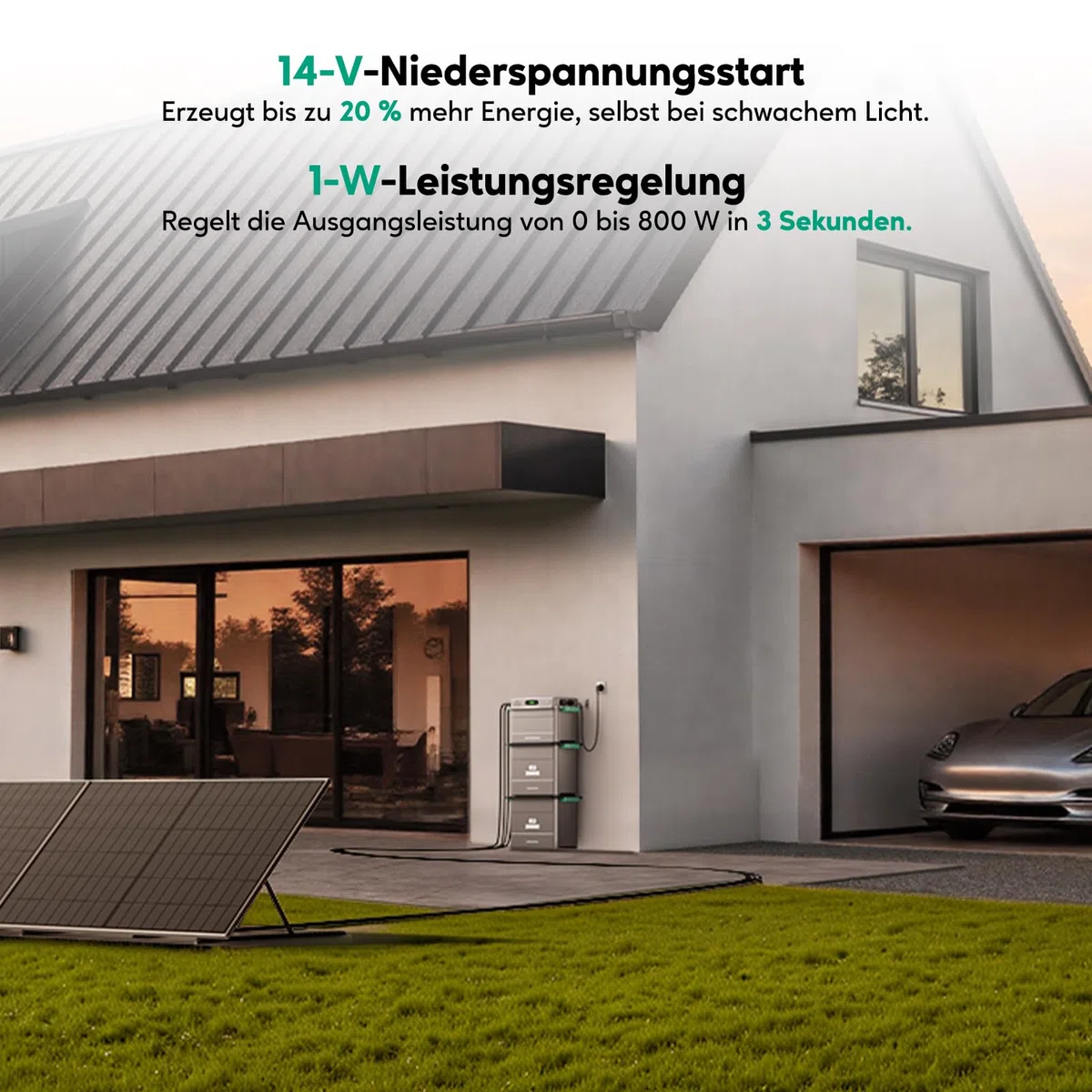 All-in-One Balkonkraftwerk mit Speicher, ZENDURE SolarFlow 800 Plus Photovoltaik Speicher mit Batterien(1920Wh), Modular Erweiterbar,WLAN BT, Plug & Play (SF800 Plus)