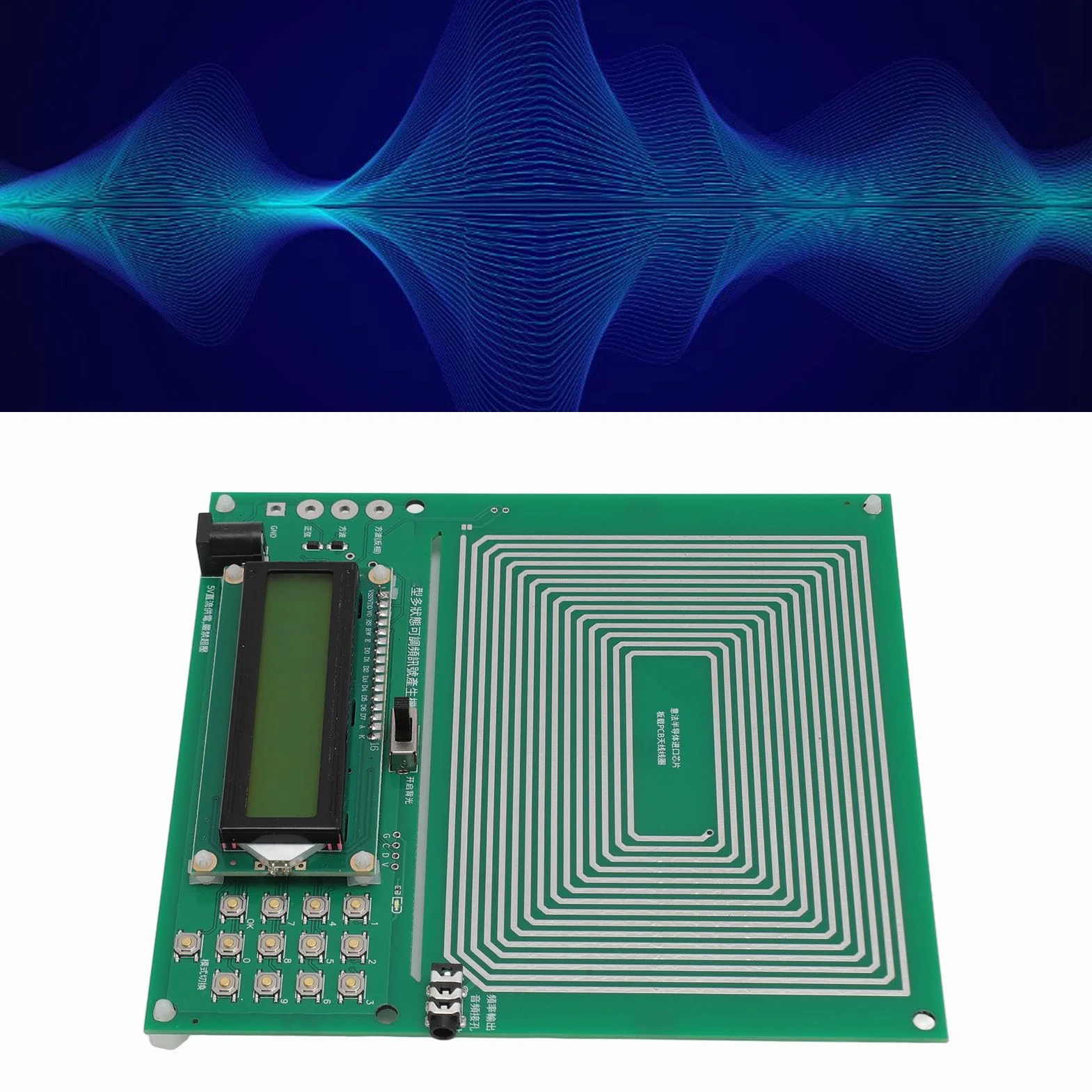 Wellengenerator, Frequenzgenerator, 0,01–100.000 Hz, Einstellbare Frequenz, 7,83 Hz, Sinus, Wiederaufladbare USB Niederfrequenz Impulsgenerator, Mehrere Wellenformen