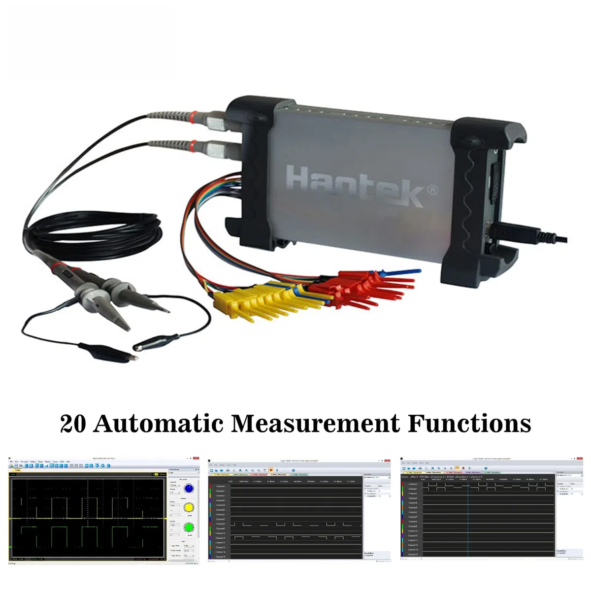 6022BL PC Digitales tragbares Oszilloskop 16 Kanäle 20MHz 48MSa/s Speicher Multifunctio Logic Analyzer Handheld USB Oszilloskop