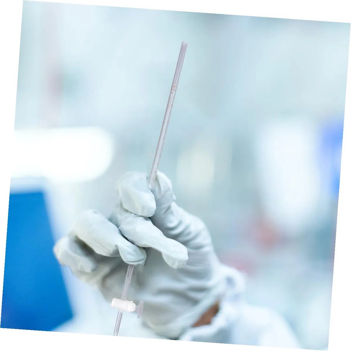 Mipcase Labors Borosilikatbürette Säureglasbürette Säurebürette Gerade Bohrung Glasbürette Chemisches Titrierrohr Rohr Laborglasinstrument mit Absperrhahn für Die Realschule (10Ml)