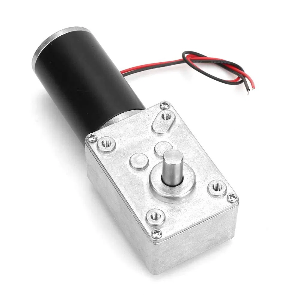 Getriebemotor 24V 30RPM DC, Elektrischer Schneckengetriebemotor mit Selbstsperrfunktion, Hohe Torsionsgeschwindigkeit Reduziergetriebe mit 8mm Welle für Smart Devices