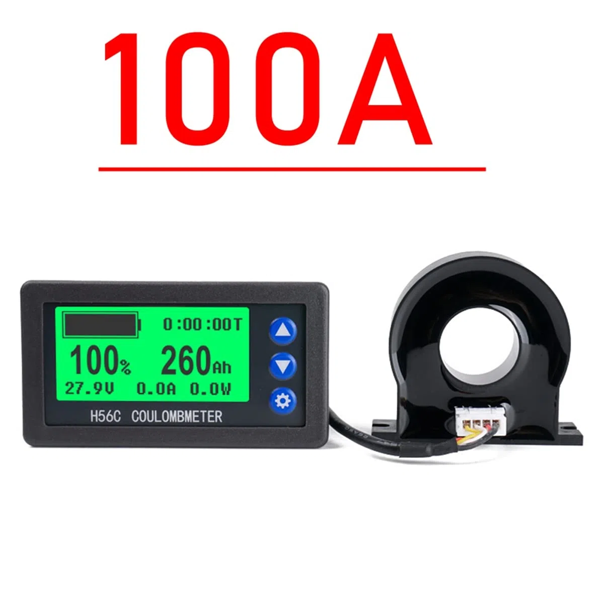 Batteriemonitor Hall Coulomb Meter DC 8-100V 100A Lifepo4 Blei-SäUre Li-Ion Lithium KapazitäT Leistungsanzeige