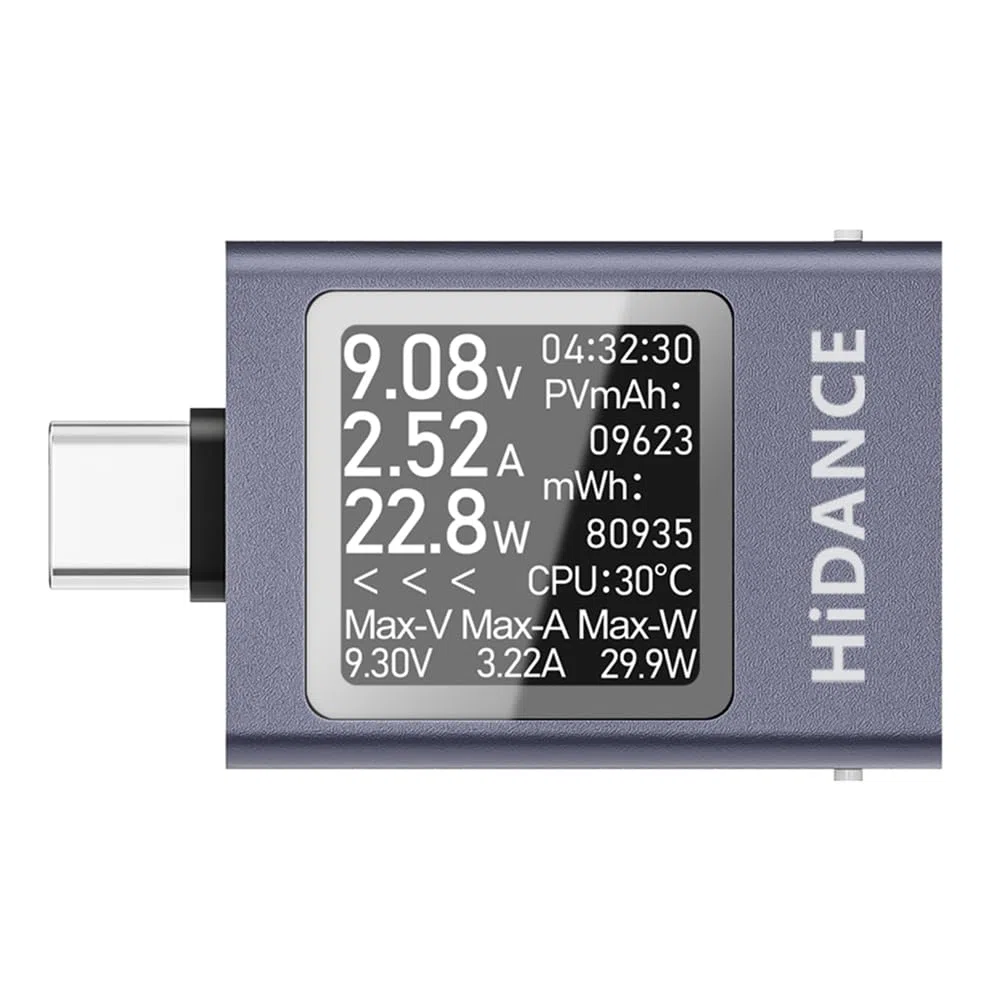 ISTOVO HDC-085C DC 4,5-50 V 0-12 A PD3.1 Multifunktions-Digitalanzeige DC-Spannung Amperemeter Leistungsmesser Typ-C-Zellenladetester