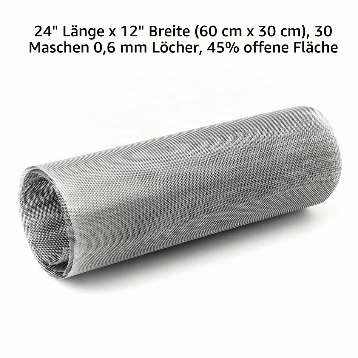 QWORK Drahtgeflecht, aus 304 Edelstahl, Wire Mesh 30 Mesh, 30 x 60 cm, metallgitter feinmaschig, 0.6 mm Löcher, für Nagetiere Fenstergitter Maschendraht Filternetz, 2 Stück