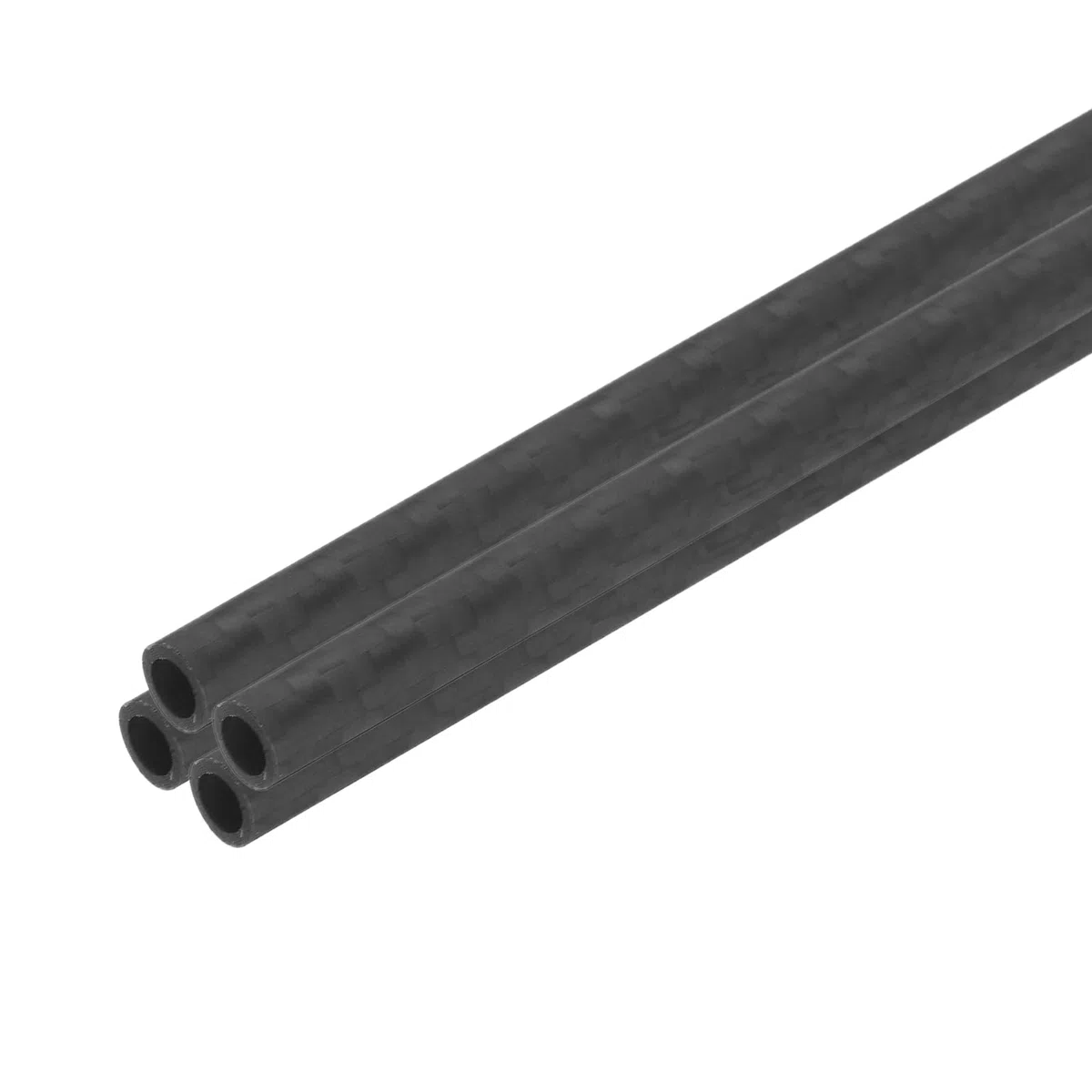 QUARKZMAN 4 Stück Kohlefaserrohr 4 x 6 x 500mm Matte Oberflächenstange 3K Rollenwickel Kohlefaser Rundrohr für RC Flugzeug Multicopter