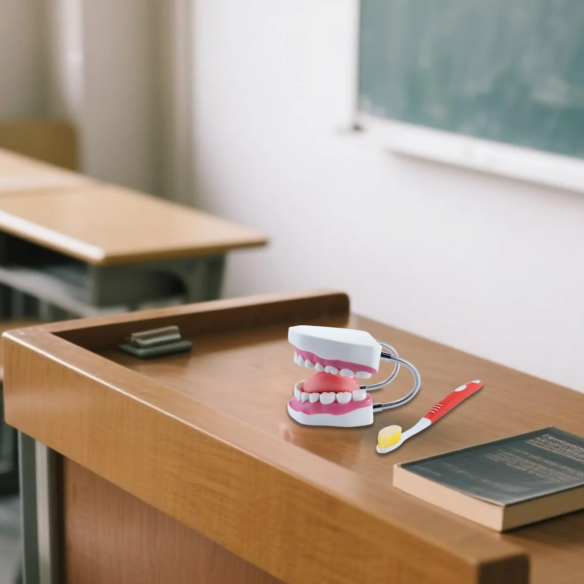 6-mal größeres Zahnmodell mit beweglicher Zunge, biegbarem Ständer, realistischen Farben für die zahnmedizinische Ausbildung, praktische Behandlung