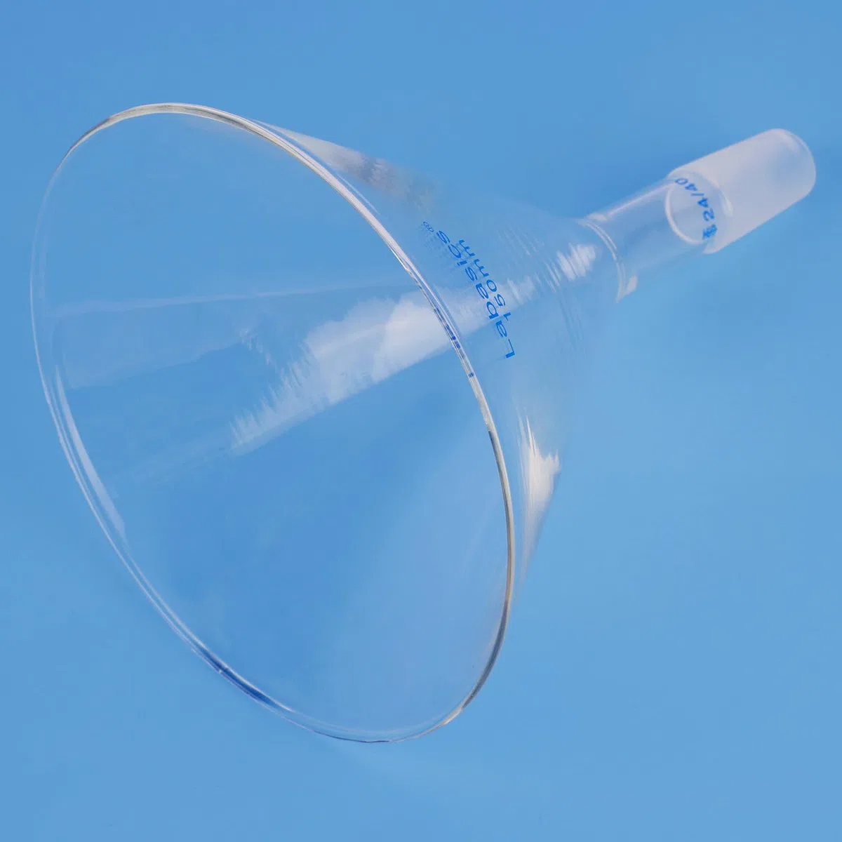 Labasics Pulvertrichter aus Glas mit Kurzem Stiel und 150 mm Spitze O.D. und 24/40 Inner Joint Glass Funnel Filtertrichter Glastrichter (OD 150 mm)
