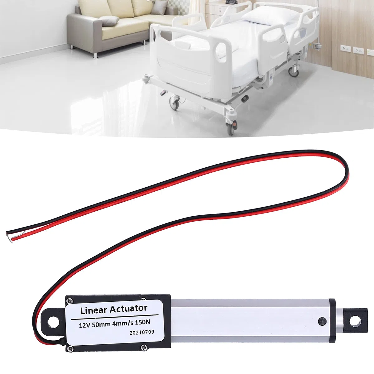 Linearantrieb 50mm Hub DC12V Mini Hochgeschwindigkeits Linearantrieb mit Endschalter 4mm/s 150N Belastung Schnellaktuator für Automatisierung und Industrie