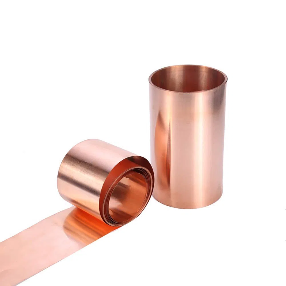 Dicke (0,5 mm) Reine Kupferfolie Metall Kupferblech Platte geschnittenes Material Rollen - Allgemeine Verwendung, Heimwerker oder Bauunternehmer- (Width: 50mm Length: 1000mm)