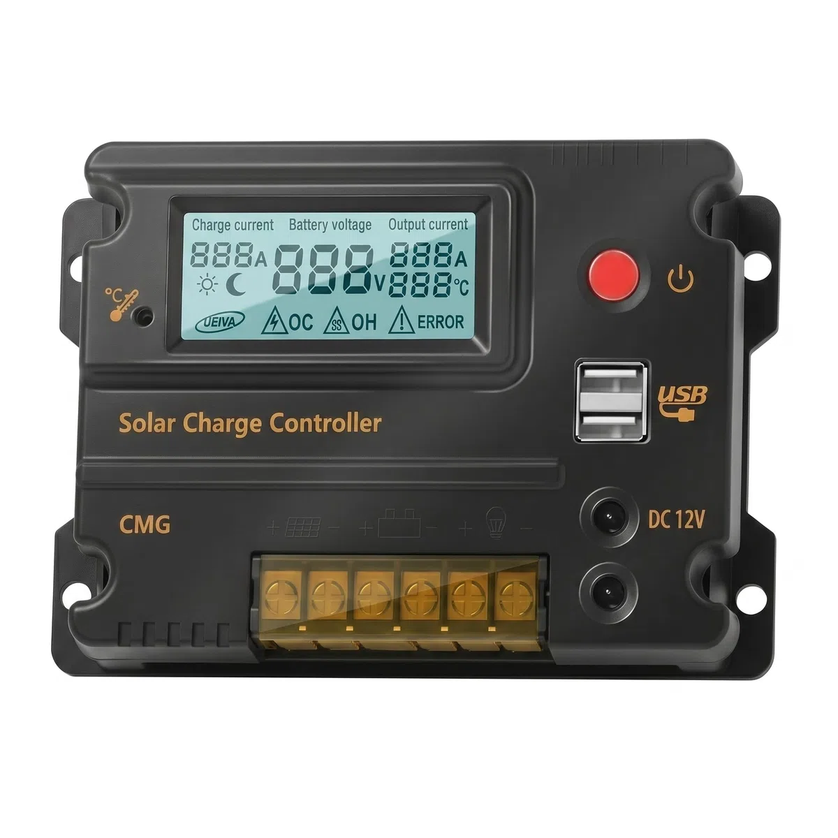 20A 12 V 24 V Solarladeregler Auto Schalter LCD Intelligente Panel Battery Regulator Laderegler Überlastschutz Temperaturkompensation