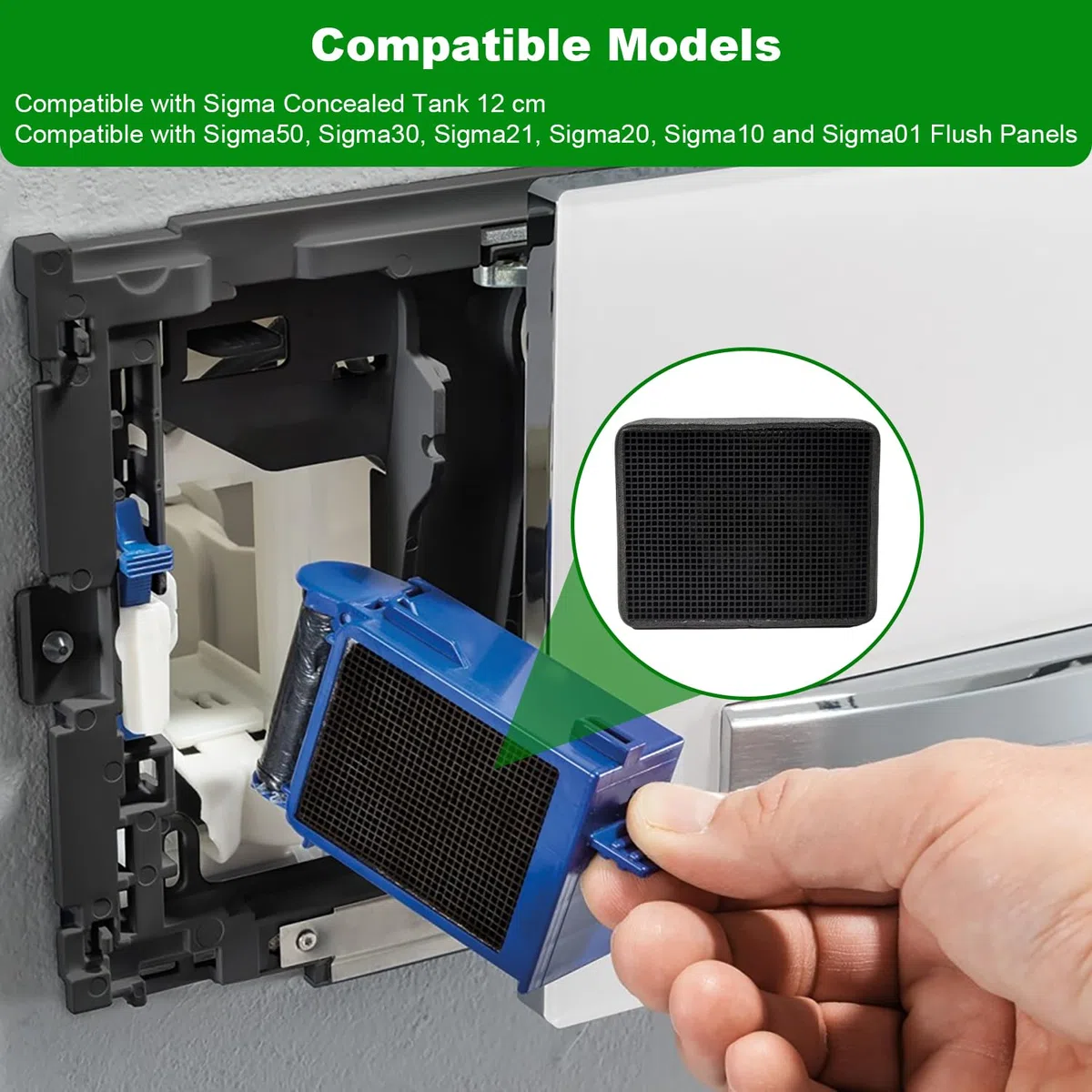 3er-Set Aktivkohle-Ersatzfilter, Kompatibel mit Geberit DuoFresh Module Insert 243.970.00.1, Toiletten-Luftreiniger, Frischluftfilter zur Beseitigung unangenehmer Gerüche, Geruchsneutralisierung