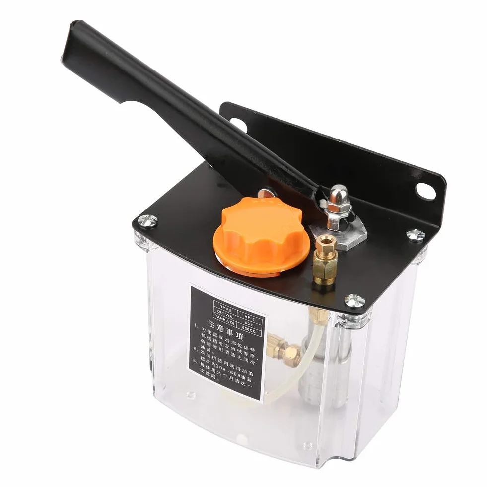 Manuelle Schmierpumpe, 5L linksbetriebene Schmierpumpe 650CC für CNC-Werkzeugmaschine, Bearbeitungszentrum, Produktionslinie