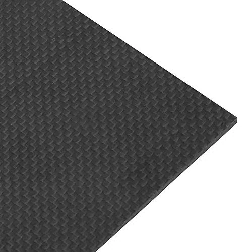Platte aus Carbonfaser, Plattenmaterial aus Carbonfaser, hohe Härte, mit glänzender Oberfläche (200 x 300 x 0,5 mm)