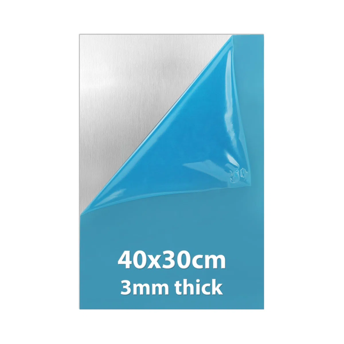 LALAGO Aluplatten, 1 Stück 40cm x 30cm x 3mm Aluminiumblech, Alublech Dicke 3mm, Aluminium Platte mit Schutzfolie, Stanzbleche Übungsplatte für Modellbau Messebau DIY Projektieren Basteln