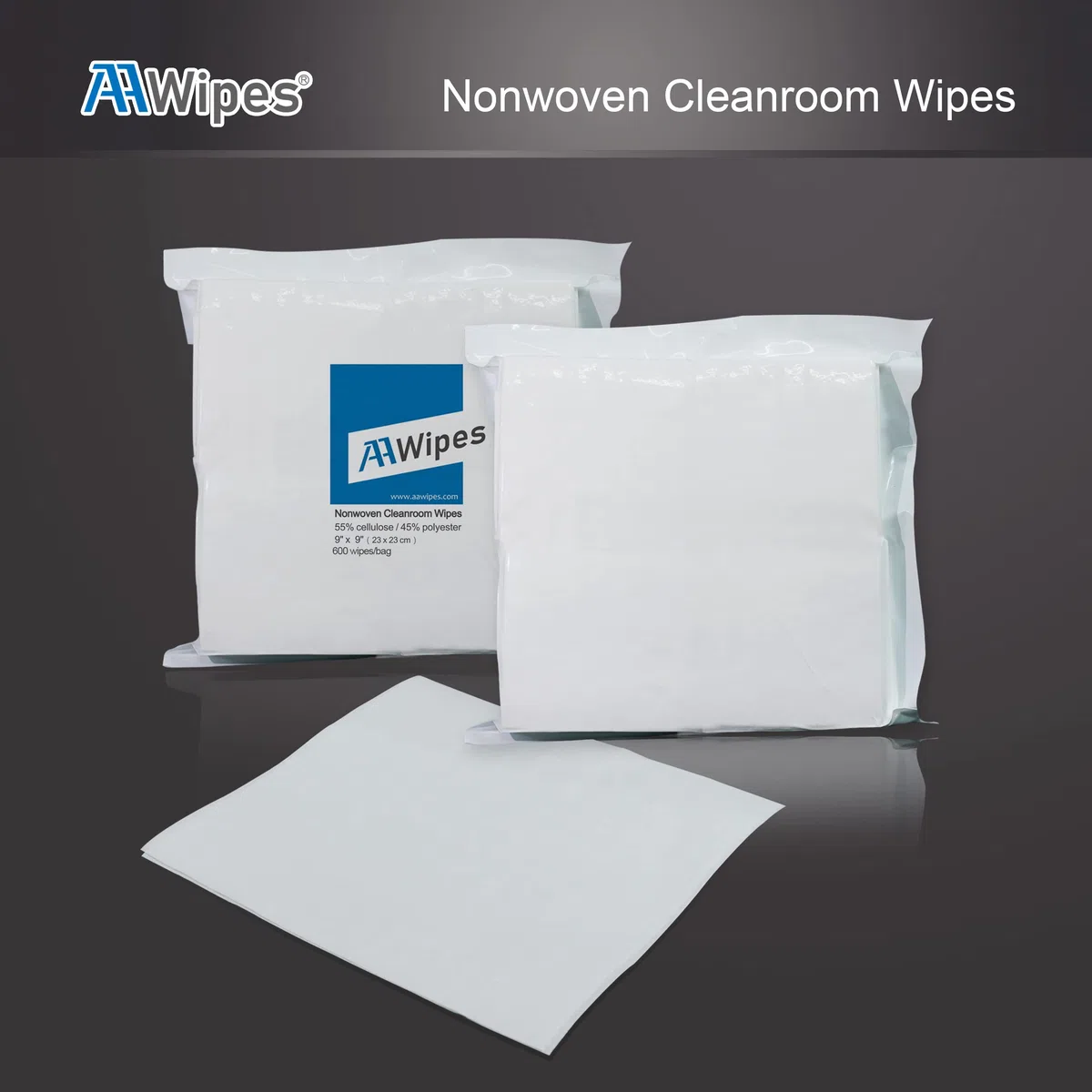 AAwipes Reinraum-Tücher, 15,2 x 15,2 cm, fusselfreie Wischtücher aus Zellulose/Polyester, Güteklasse A, 68 g, für Labor, Elektronik, Pharmazie, Druck- und Halbleiterindustrie (NW06806)