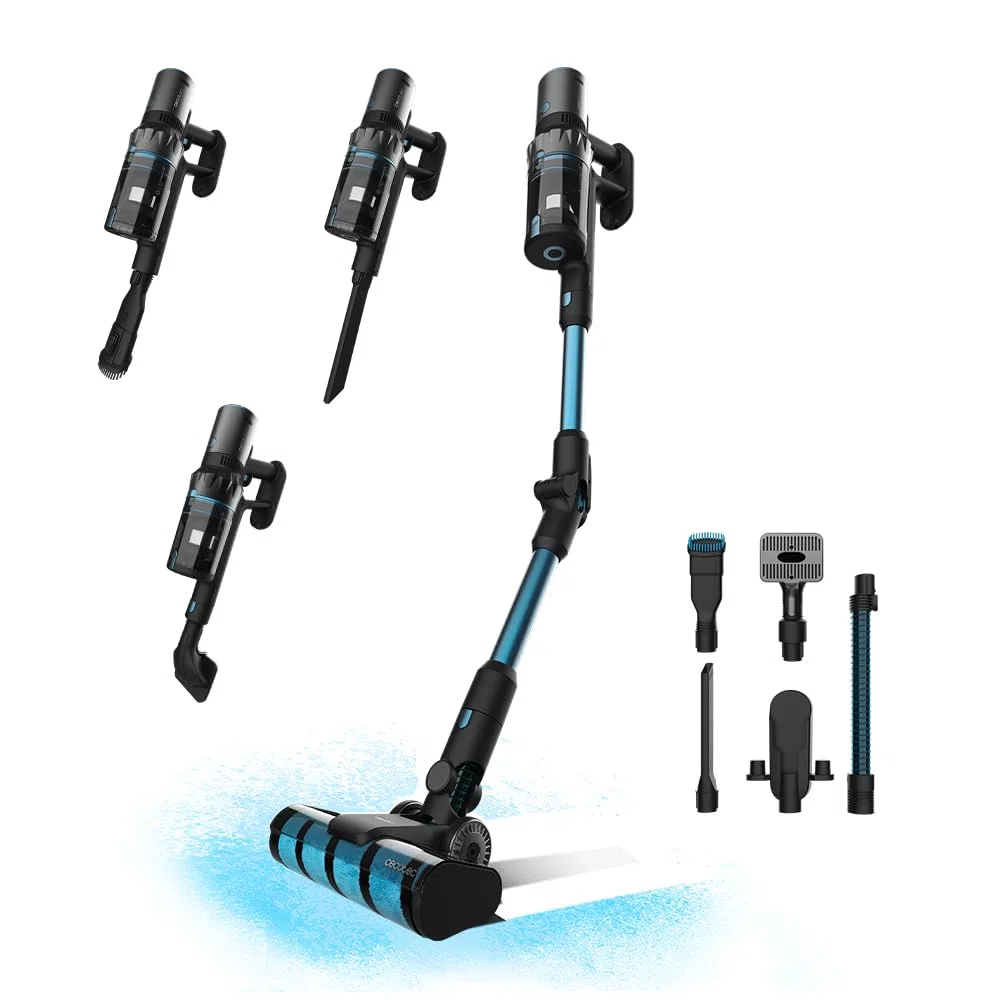 Cecotec Kabelloser Stielstaubsauger Conga Rockstar 3500 Storm Flex Animal. 3 in 1, Parallelzyklon, 500 W, 30 kPa, 150 AW, 70 Minuten Laufzeit, Flexibler Schlauch, Jalisco-Bürste, Zubehör für Tiere