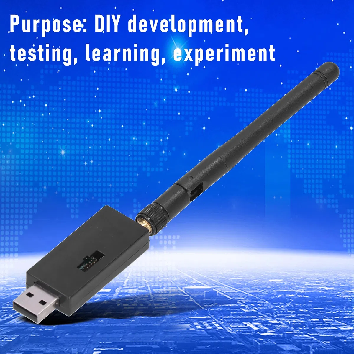 Zigbee Sniffer Bare Board USB-Schnittstelle Drahtloses Paketprotokoll-Analysatormodul mit Antenne für DIY-Entwicklungstests Lernen Experiment ABS PCB-Material (CC2531)
