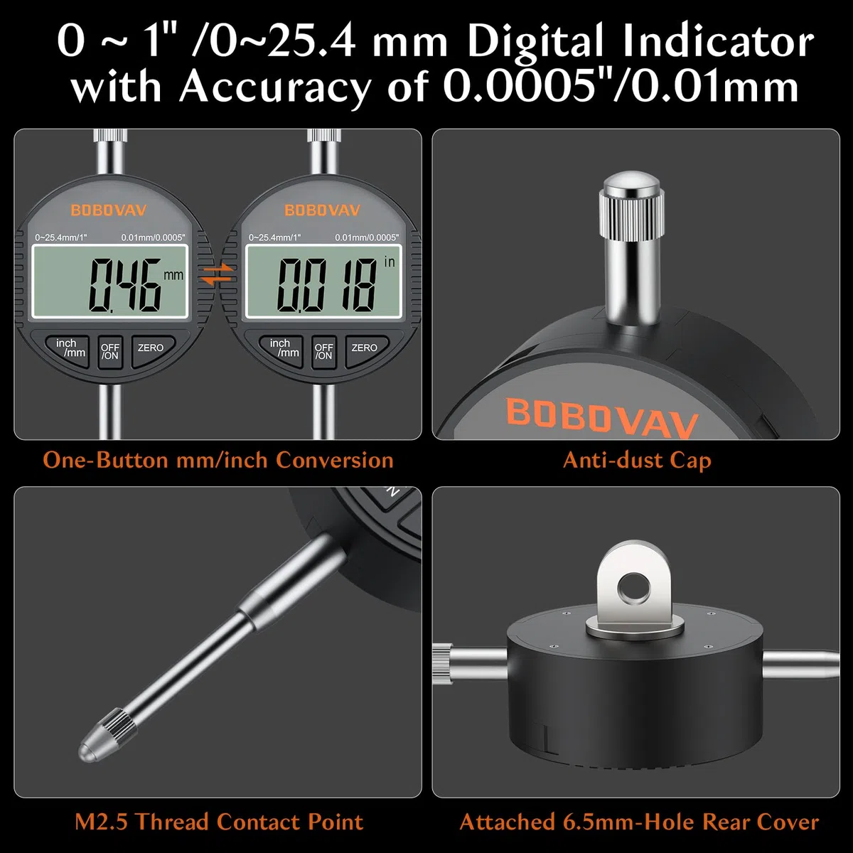 Digital Messuhr für 19mm Tischsäge, 0,01 mm Messwerkzeug mit LCD-Display Metrisch/Zoll, 18cm langer Alu-Schienen, Einstellung von Sägeblatt und Parallelanschlag zum Ausrichten & Kalibrieren