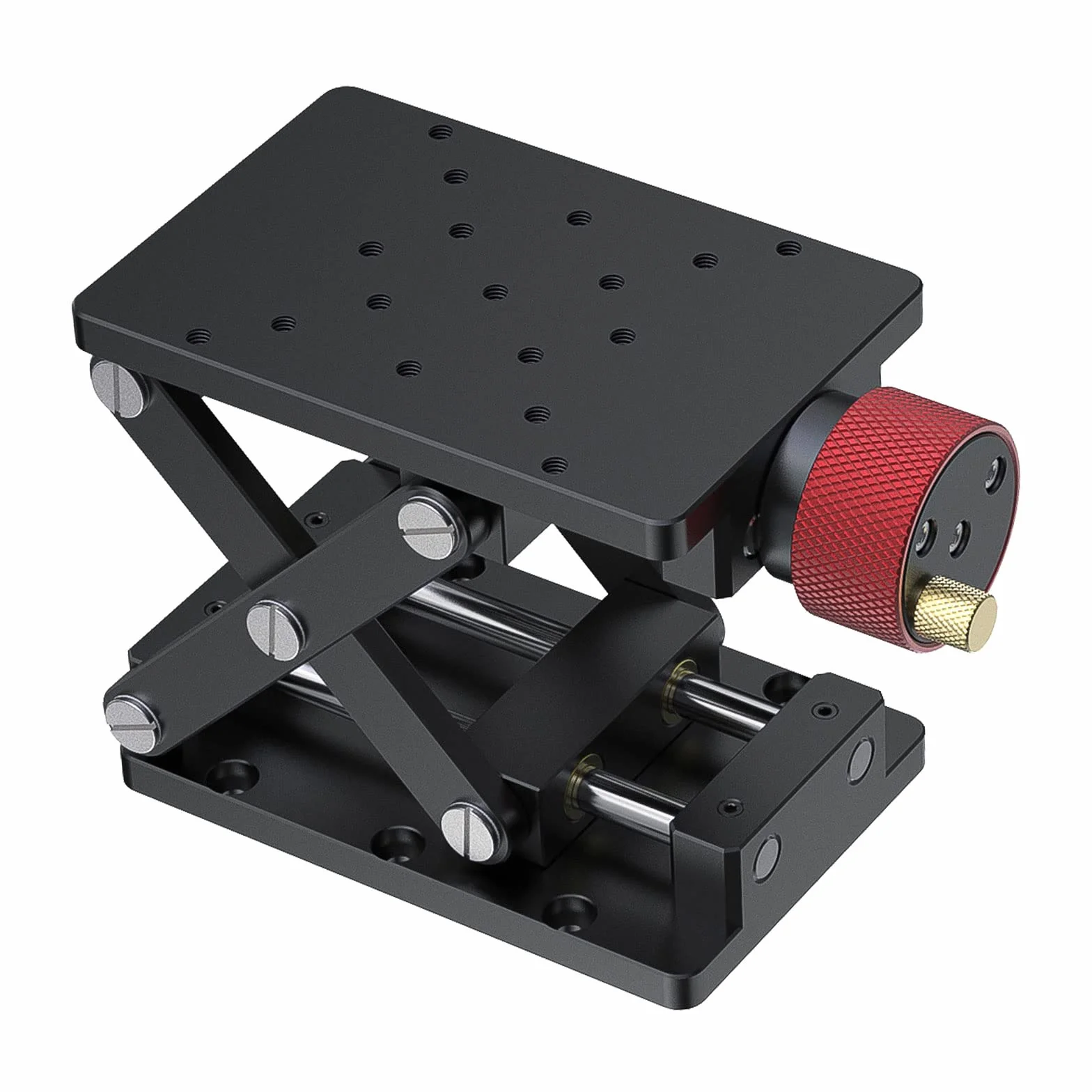 Manuelle Hebebühne, Aluminiumlegierung Präzise Z-Achsen-Hebebühne 55mm Hochpräzise Optische Schiebe-Hebebühne Labor-Hebebühne Manuelle Steuerung Labor-Wagenheber Aufzug Verschiebungsplattform