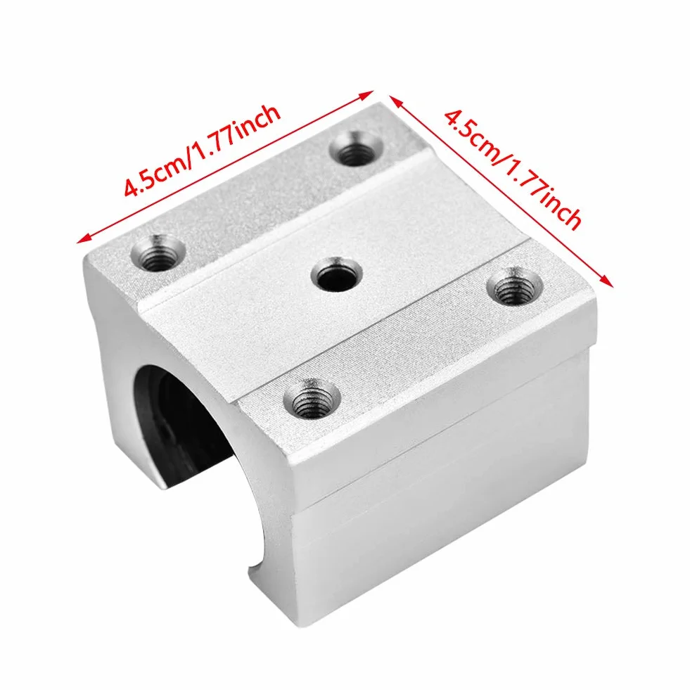 Dioche 4 Stück SBR16UU 16 Mm Offener Kastentyp Aluminium-Linearlager-Gleitblock CNC Aluminium Offener Linearbewegungs-Lagerblock-Schlitten für CNC