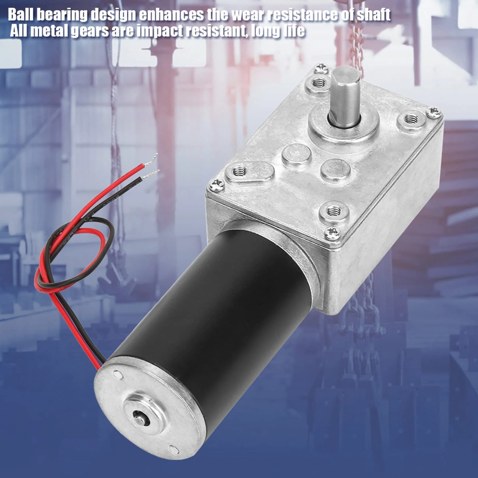 Pissente DC Getriebemotor, 12V, 8mm Welle, 12 U/min, Reversibel, Hoher Drehmoment