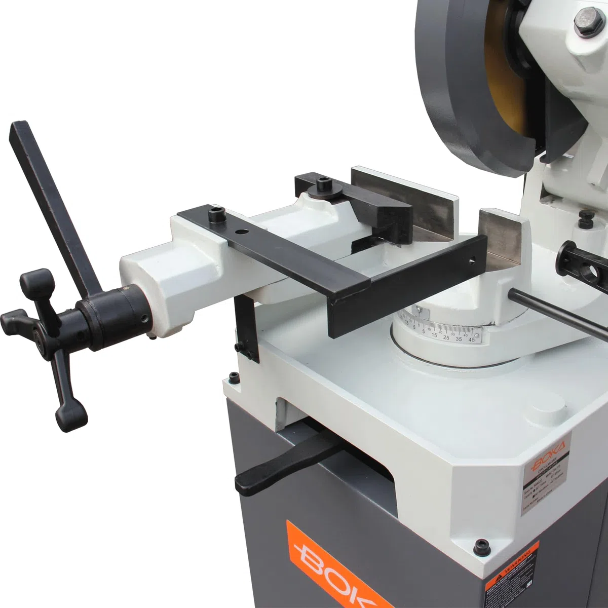 BOKA Manuelle Metallkreissäge, 250mm HSS-Sägeblatt, Gehrungssäge mit Doppelschraubstock, präzises Metallschneiden, ideal für Stahl, Aluminium, Kupfer, CS-250