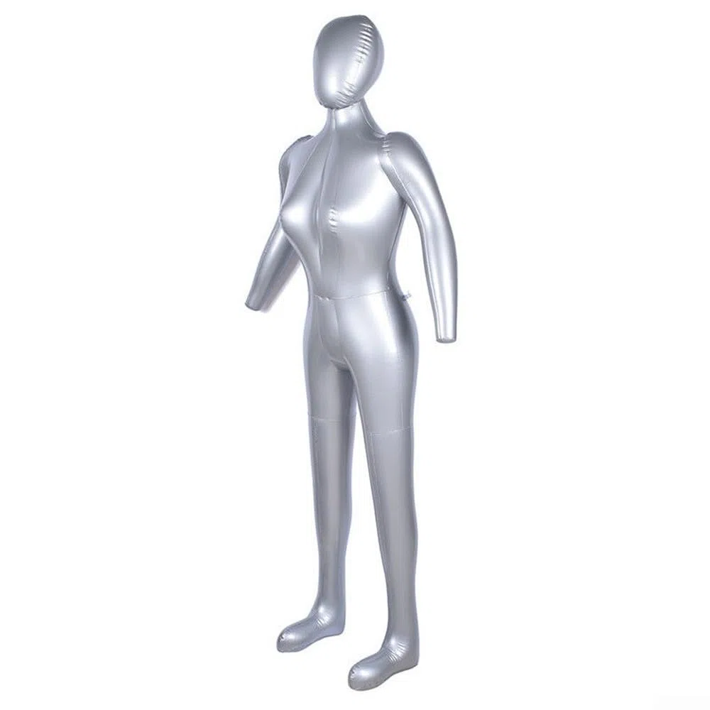 Aufblasbare Schaufensterpuppe für den ganzen Körper, PVC-Material, 165 cm hoch, platzsparend und tragbar für Einzelhandel und Ausstellung