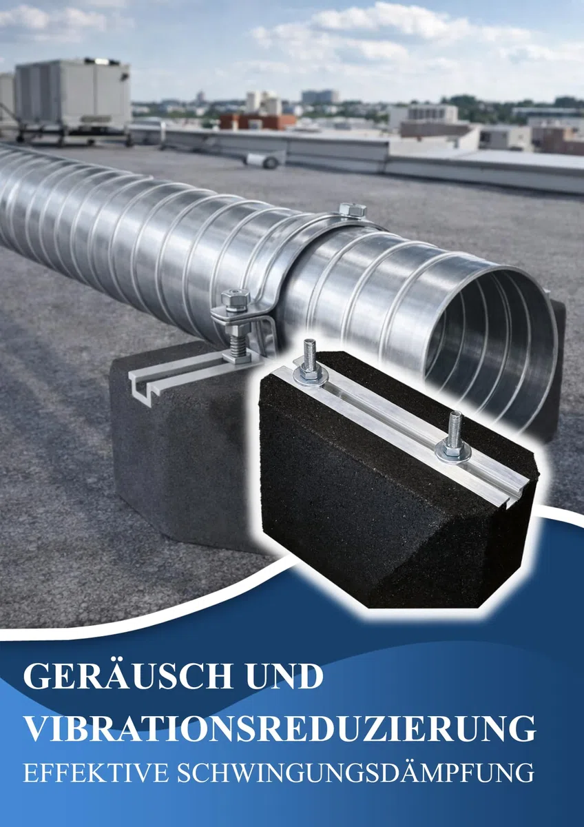 Black panda - Gummiblock 25 cm mit Befestigung – Anti-Vibrations Sockel für Klimaanlage, Wärmepumpe, Kälte- und Lüftungstechnik - Traglast bis 150 kg, UV- & witterungsbeständig