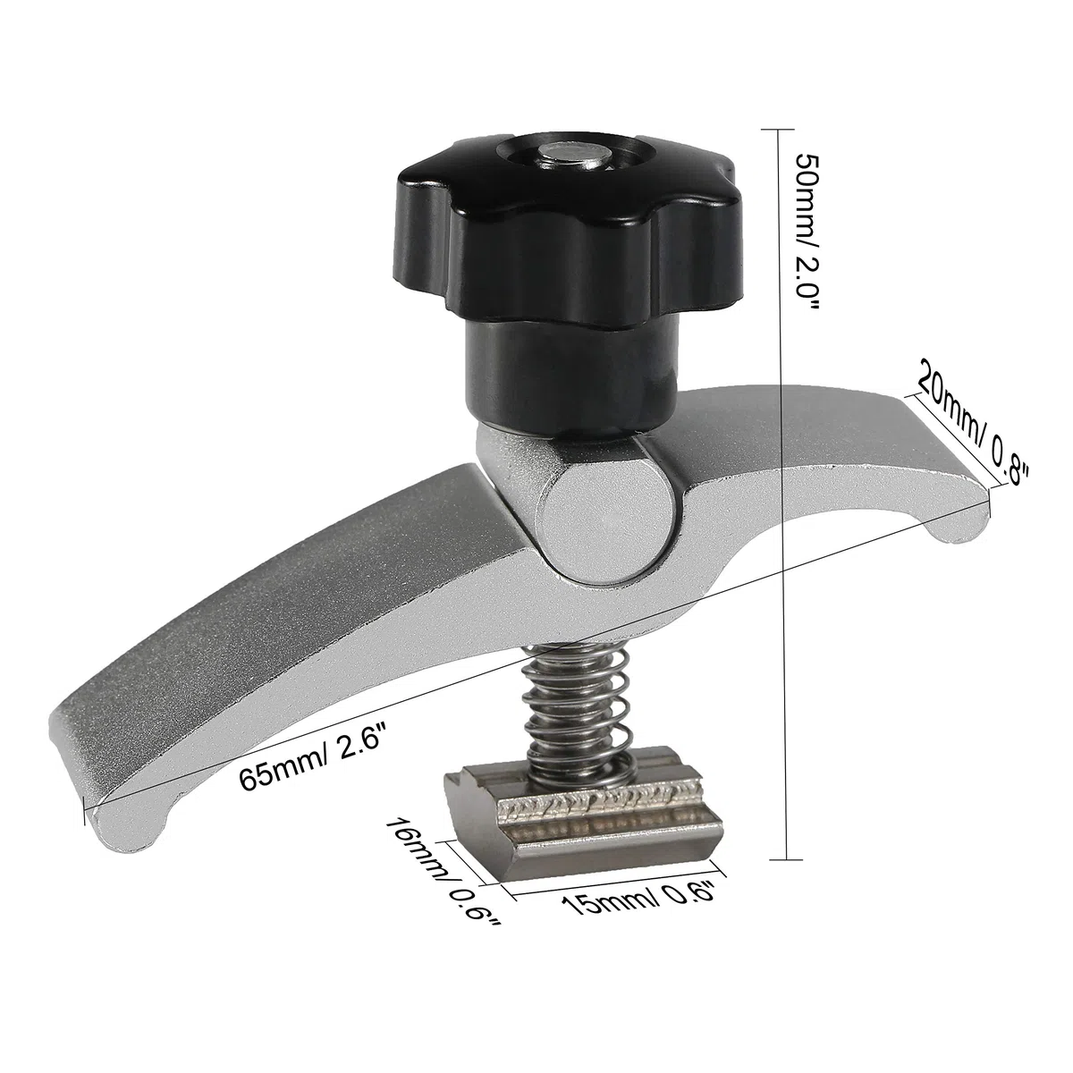 Genmitsu 2 Stück T-Track Mini-Halteklammer, CNC-Fräsklemme für Holz- und Metallbearbeitung, kompatibel mit 3018-PRO/3018-MX3/3018-PROVer/PROVerXL 6050 Plus